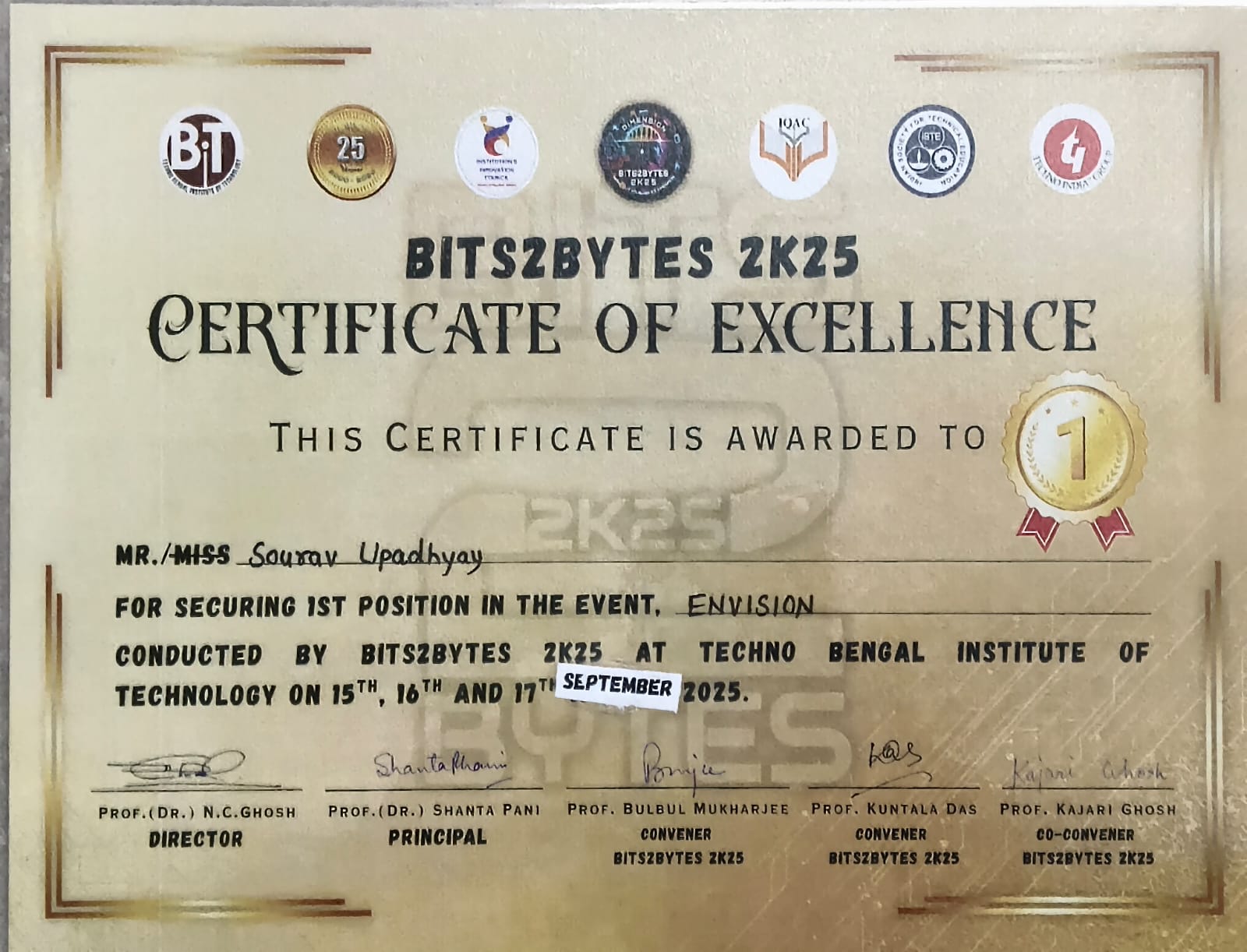 Envision Certificate